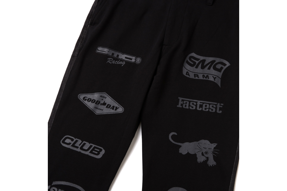 SMG 23 AW Patchwork Graphic Print Trousers (7)