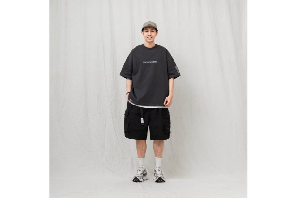 PERSEVERE 24 SS Pigment-Dyed Catchword T-Shirt (1)