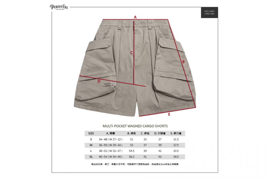 PERSEVERE 7-6(六)發售 24 SS Washed Multi-Pocket Cargo Shorts (31)