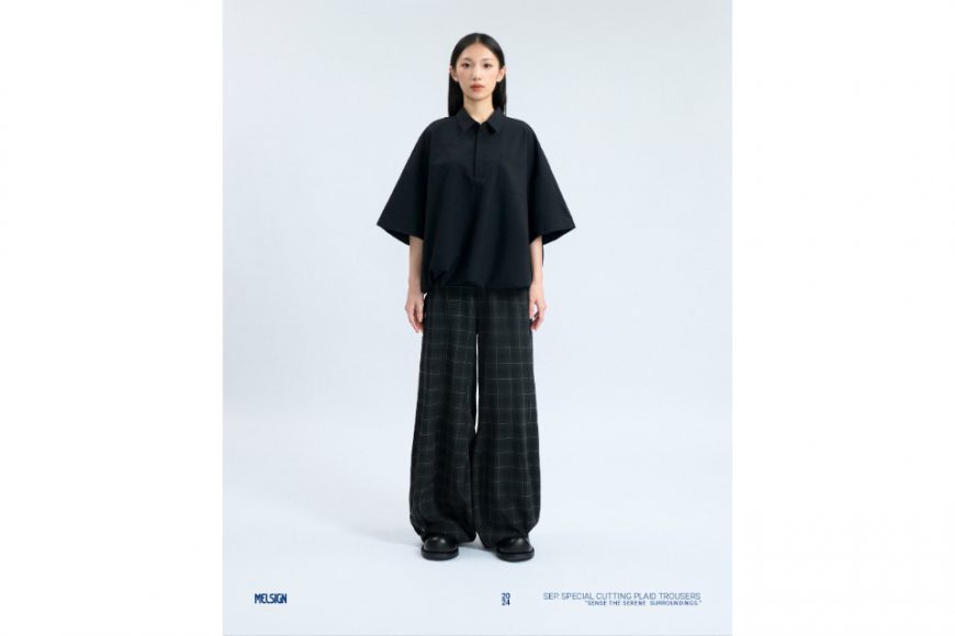 MELSIGN 24 SS Special Cutting Plaid Trousers (1)