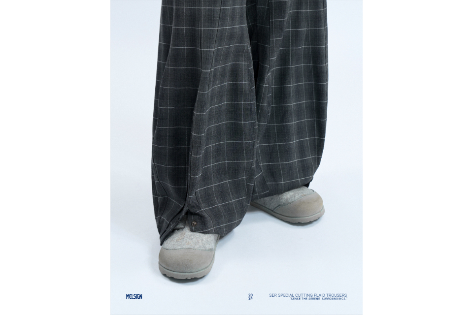 MELSIGN 24 SS Special Cutting Plaid Trousers (10)