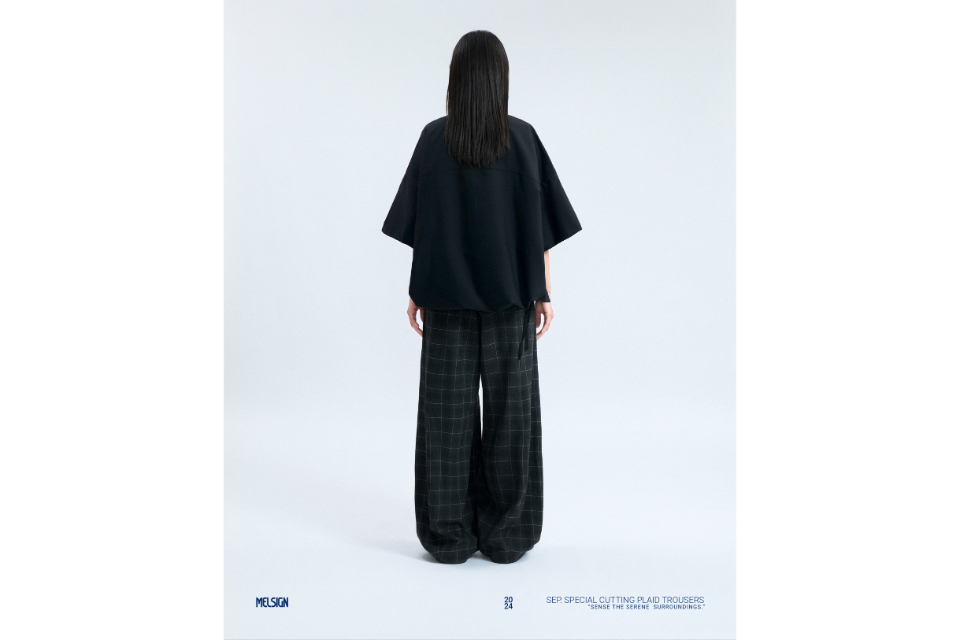 MELSIGN 24 SS Special Cutting Plaid Trousers (2)