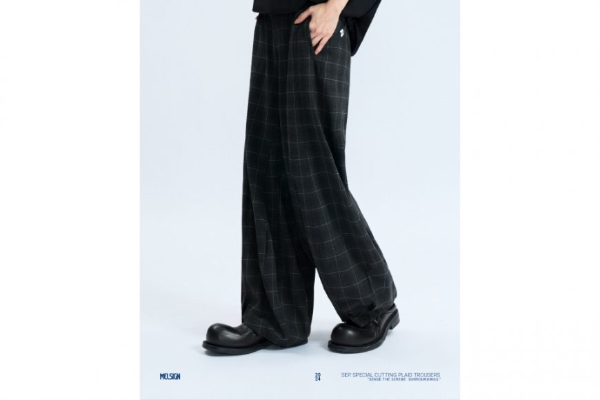 MELSIGN 24 SS Special Cutting Plaid Trousers (3)