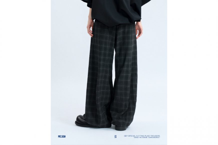 MELSIGN 24 SS Special Cutting Plaid Trousers (4)