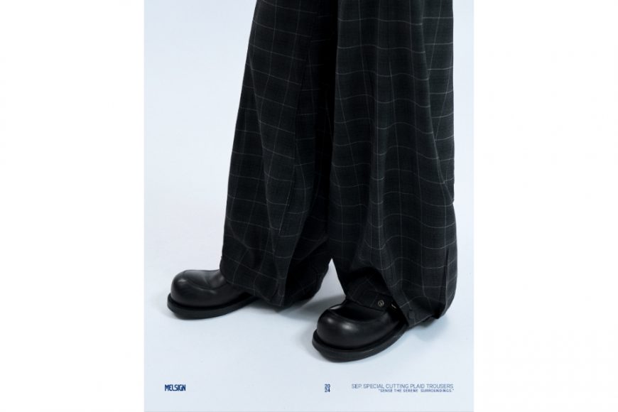 MELSIGN 24 SS Special Cutting Plaid Trousers (5)