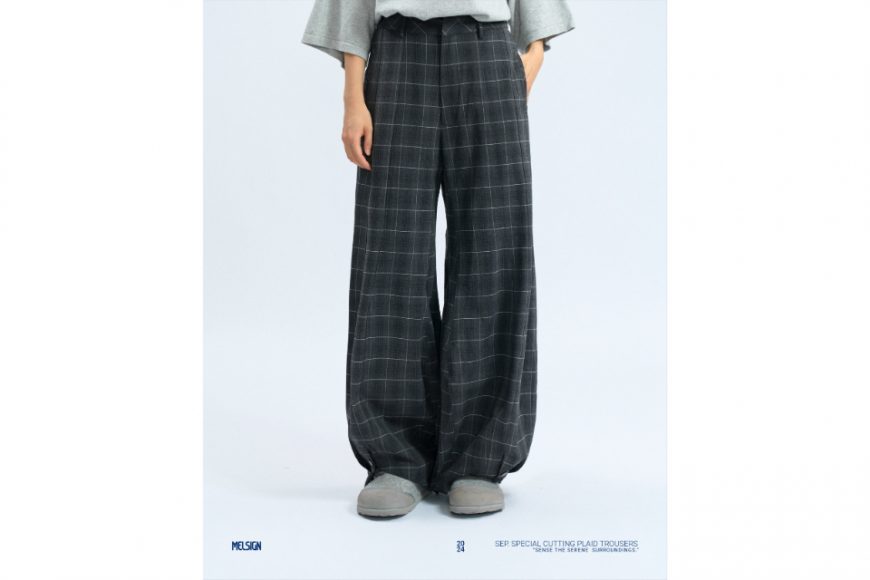 MELSIGN 24 SS Special Cutting Plaid Trousers (8)