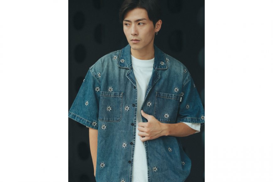 SMG 24 FW Flowers Pattern Denim Shirt (1)