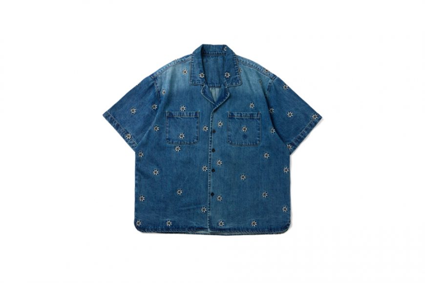 SMG 24 FW Flowers Pattern Denim Shirt (4)