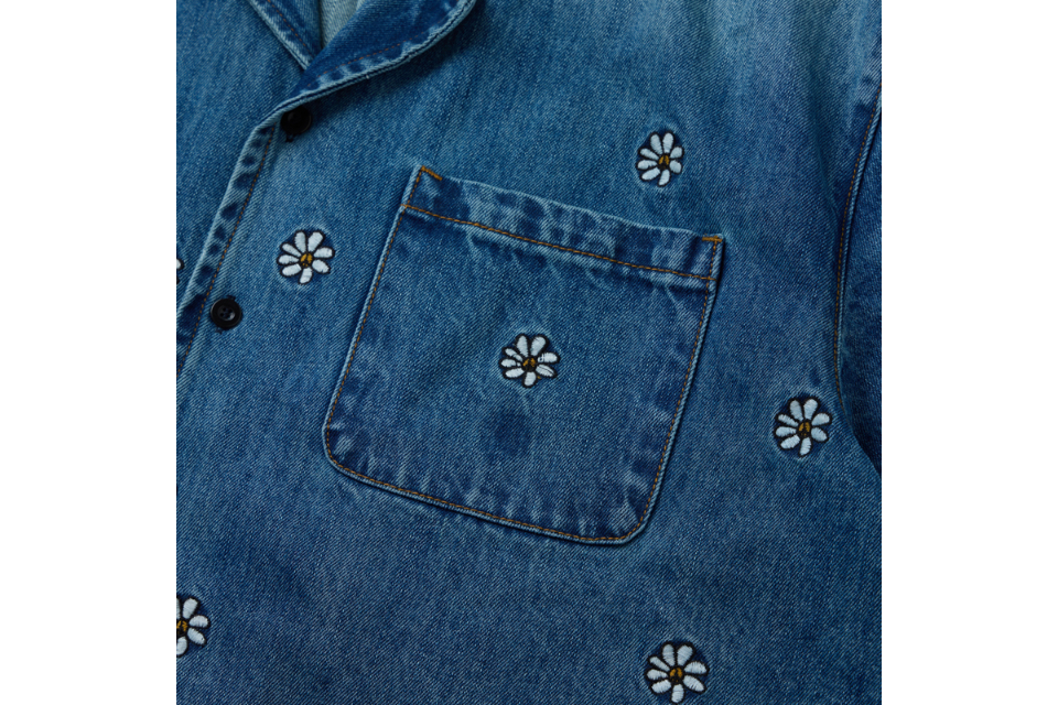 SMG 24 FW Flowers Pattern Denim Shirt (7)