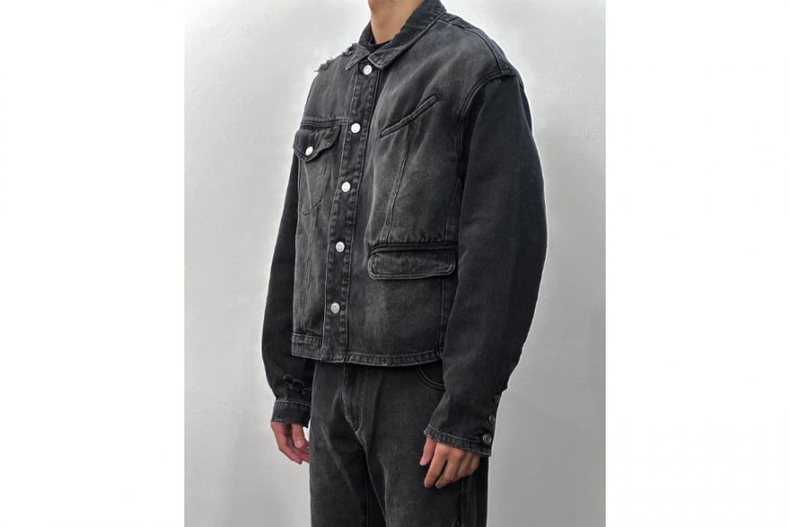 ANONYMOUS TALKING 24 AW Asymmetrical Denim Jacket (2)