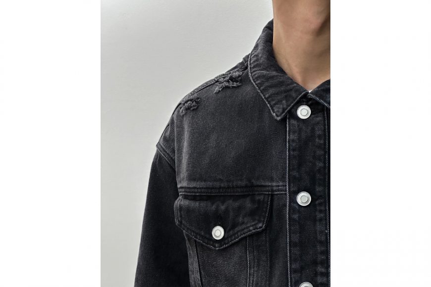 ANONYMOUS TALKING 24 AW Asymmetrical Denim Jacket (4)