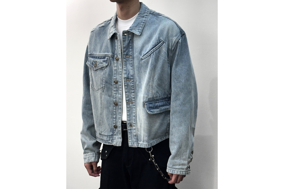 ANONYMOUS TALKING 24 AW Asymmetrical Denim Jacket (5)