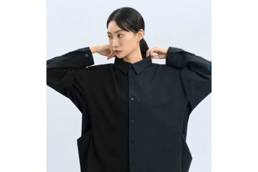 MELSIGN x plain-me AW Half Day Pinstripe Shirt (2)