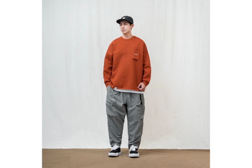 PERSEVERE 24 AW Anti-Wrinkle Trimmed LS Classic Pocket T-Shirt (21)