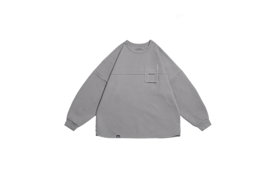 PERSEVERE 24 AW Anti-Wrinkle Trimmed LS Classic Pocket T-Shirt (40)