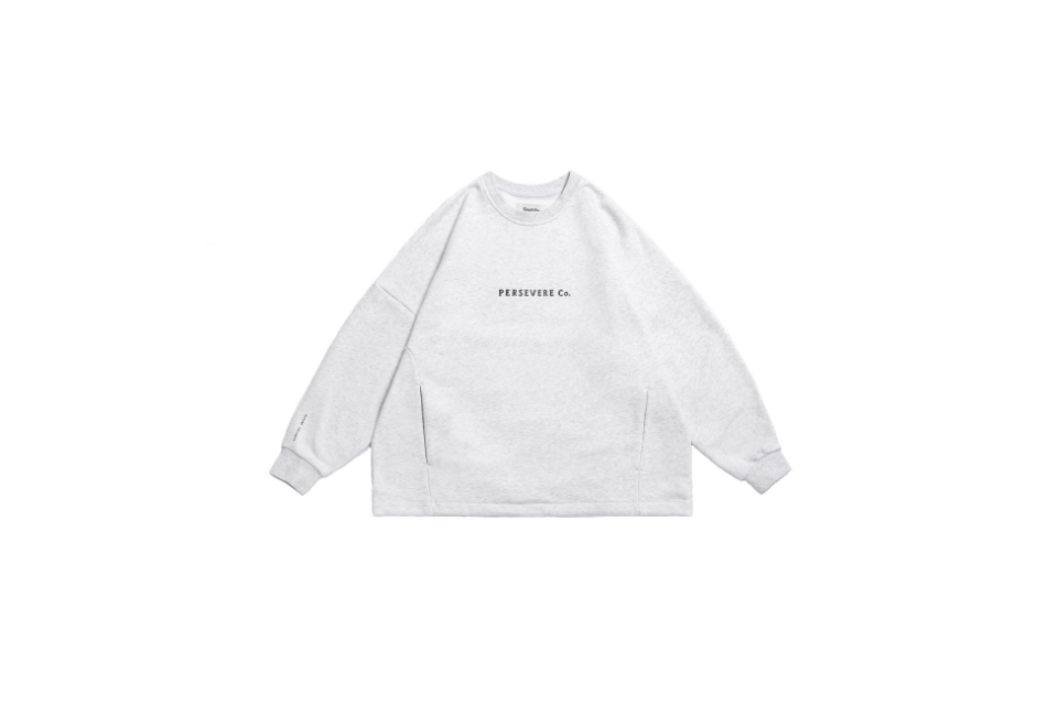 PERSEVERE 24 AW Brand Logo Classic Washed Sweatshirt (10)