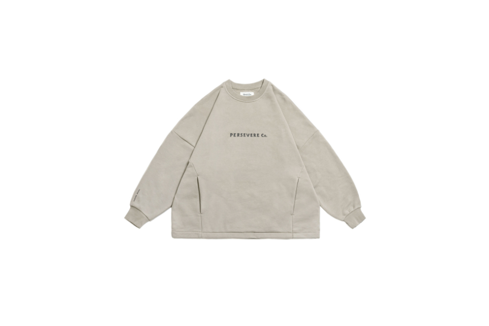 PERSEVERE 24 AW Brand Logo Classic Washed Sweatshirt (26)