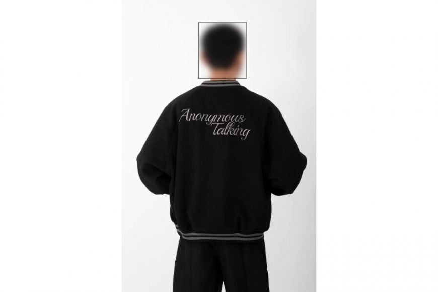 ANONYMOUS TALKING 24 AW Logo Varsity Jacket (2)