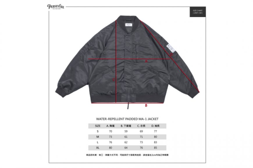 PERSEVERE 24 AW Water-Repellent Padded MA-1 Jacket (35)