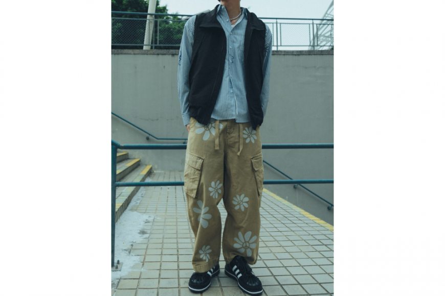 SMG 24 FW REMADE Graphic Print Military Trousers (1)