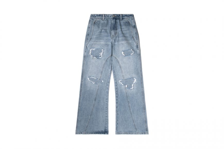 Wall of Sound X Anonymous Talking 24 AW WA09-“ANGER” PATCH DENIM PANTS (16)