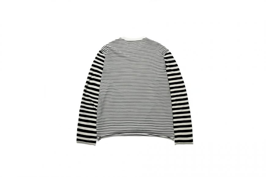 AES 24 AW Black Dog Stripe Splicing Long Sleeve Tee (3)