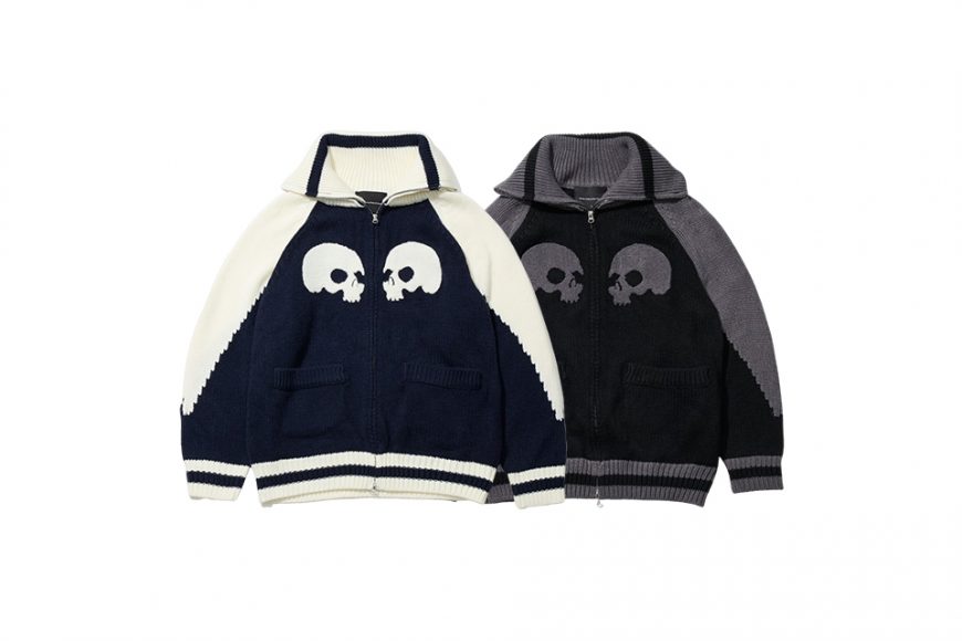 AES 24 AW Double Skull Logo Knitted Fabric JKT (0)