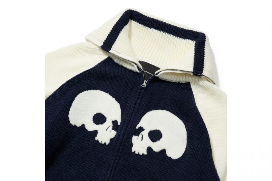 AES 24 AW Double Skull Logo Knitted Fabric JKT (5)