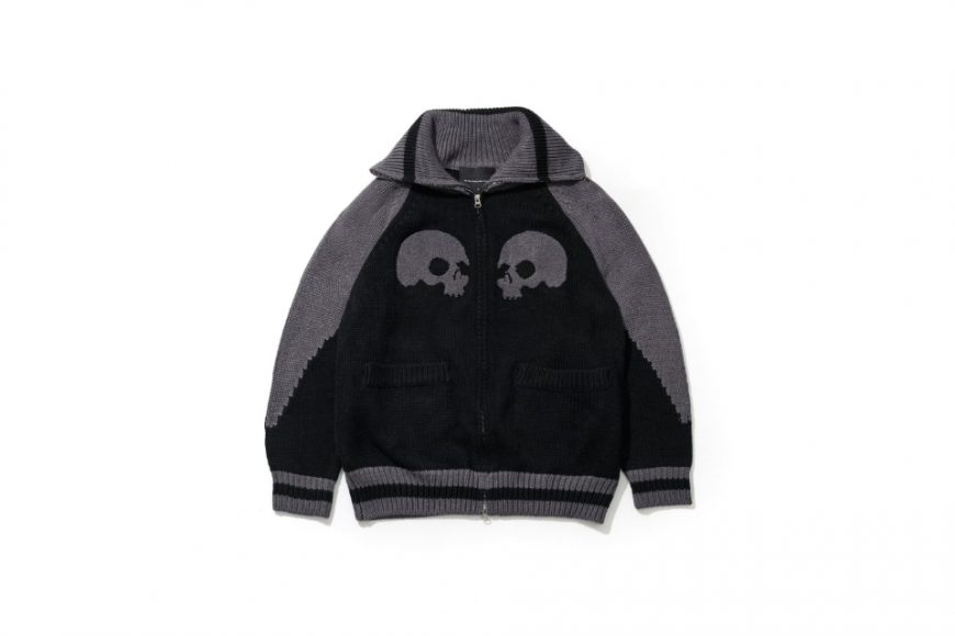 AES 24 AW Double Skull Logo Knitted Fabric JKT (7)