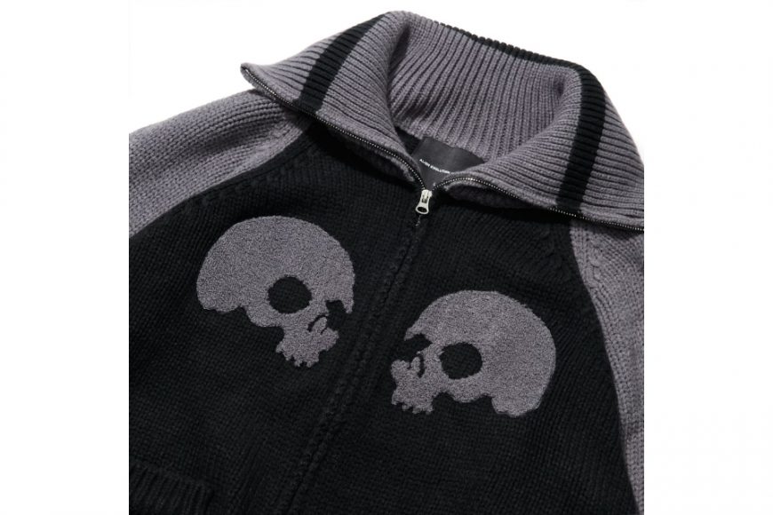 AES 24 AW Double Skull Logo Knitted Fabric JKT (9)