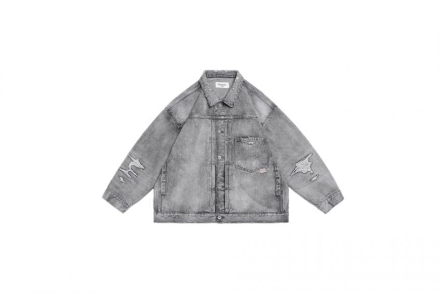 PERSEVERE 24 AW Destroyed Effect Selvedge Denim Jacket (10)