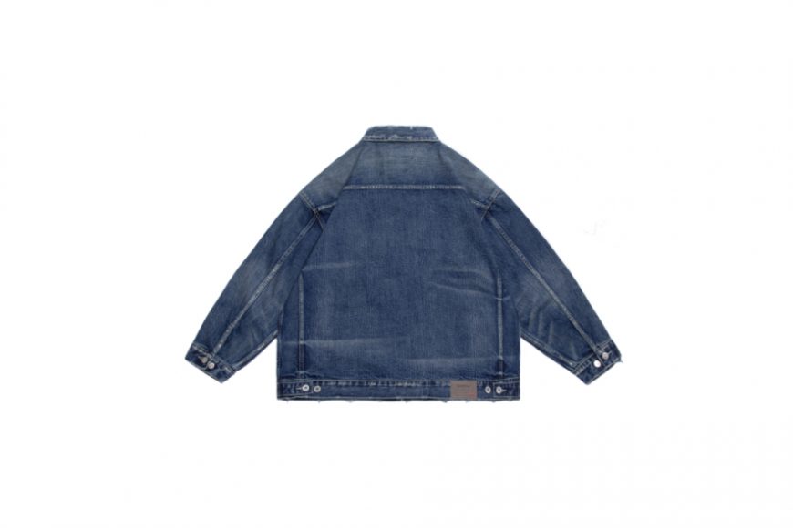 PERSEVERE 24 AW Destroyed Effect Selvedge Denim Jacket (24)