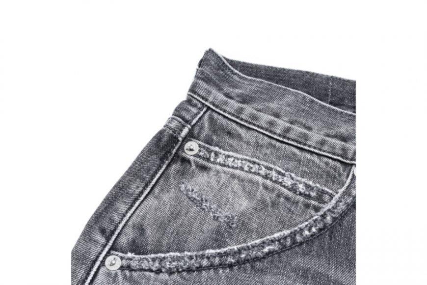 PERSEVERE 24 AW Destroyed Effect Selvedge Denim Jeans (14)