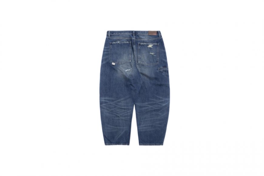 PERSEVERE 24 AW Destroyed Effect Selvedge Denim Jeans (26)