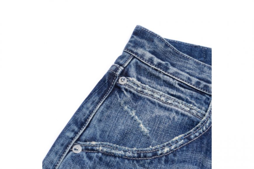 PERSEVERE 24 AW Destroyed Effect Selvedge Denim Jeans (31)