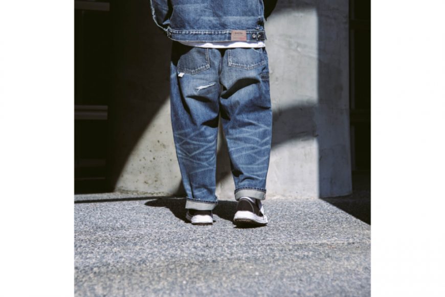 PERSEVERE 24 AW Destroyed Effect Selvedge Denim Jeans (6)