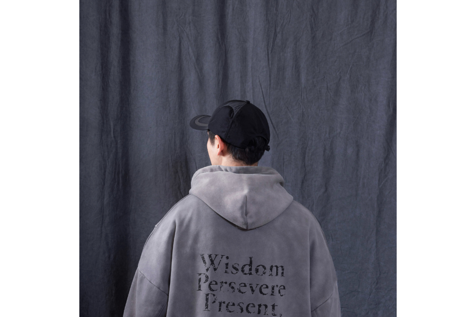 WISDOM® x PERSEVERE 24 AW Loomed Echoes Washed Blocking Cap (2)