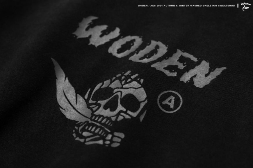 WODEN x AES 24 AW Washed Skeleton Sweatshirt (5)