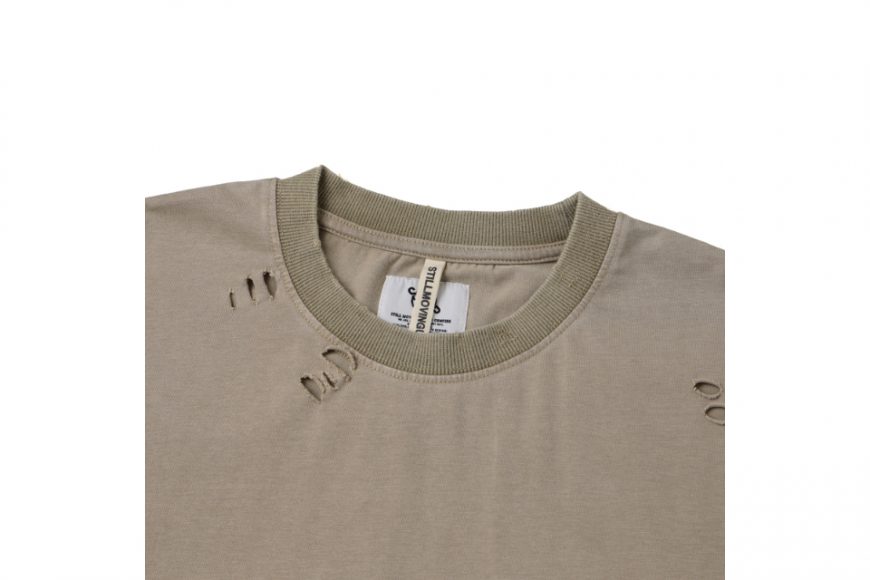 SMG 25 SS Destroyed Tee Set(軍綠&白) (5)