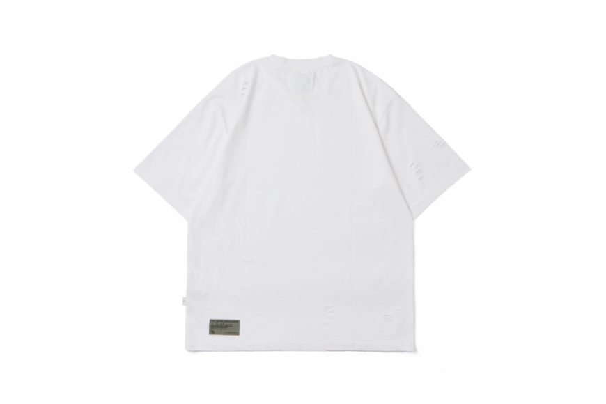 SMG 25 SS Destroyed Tee Set(軍綠&白) (9)