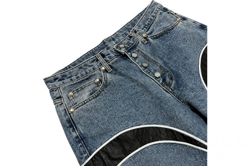 THUG CLUB 25 SS TC Leather Washing Denim Pants (10)