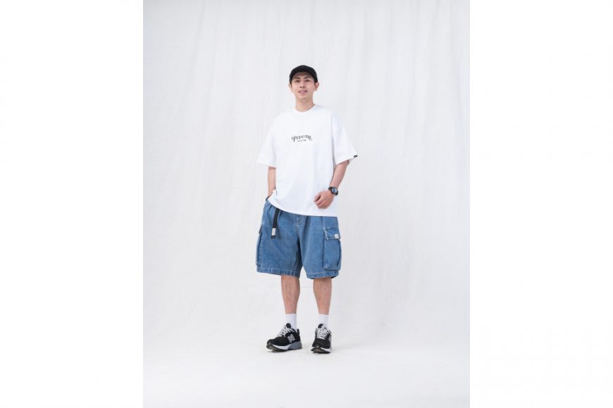 Washed Double-Pleated Cargo Shorts (1)