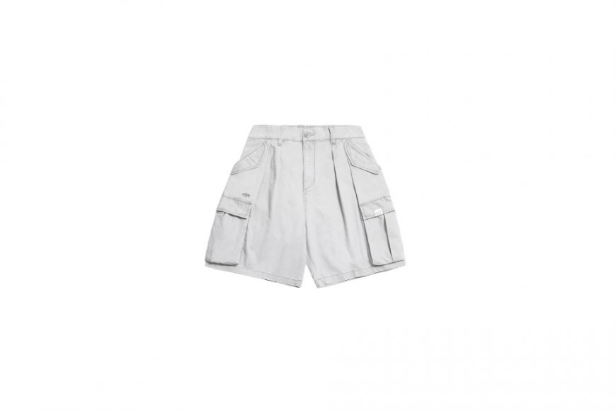 Washed Double-Pleated Cargo Shorts (10)