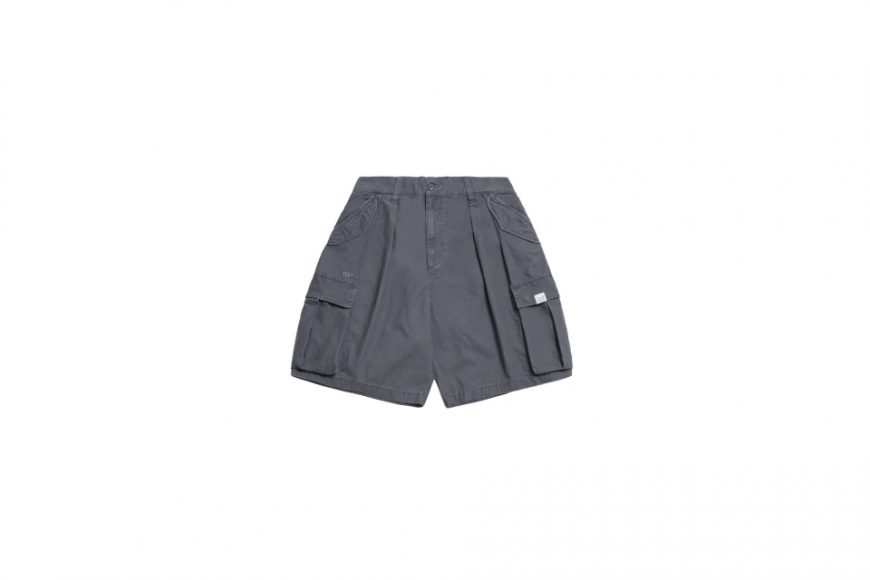 Washed Double-Pleated Cargo Shorts (11)