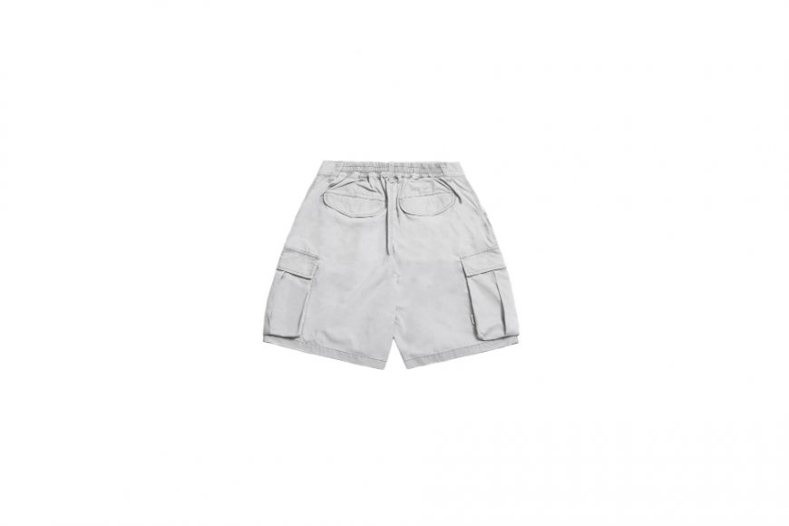 Washed Double-Pleated Cargo Shorts (14)