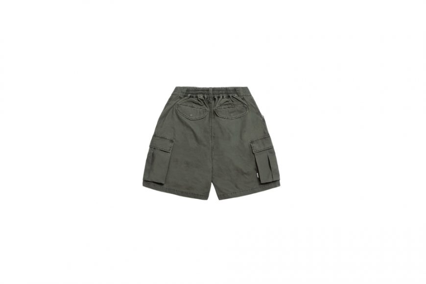Washed Double-Pleated Cargo Shorts (16)
