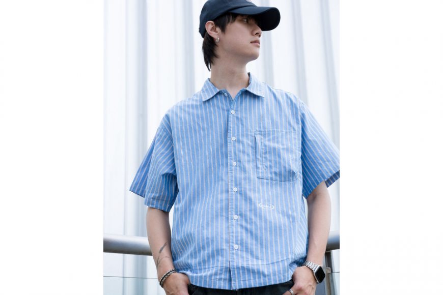 3D Patch Pocket Stripe Shirt (10)