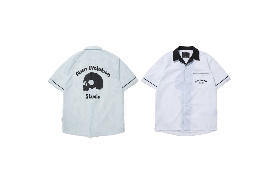 SKULL LOGO NYLON HAWAIIAN SHIRT (0)