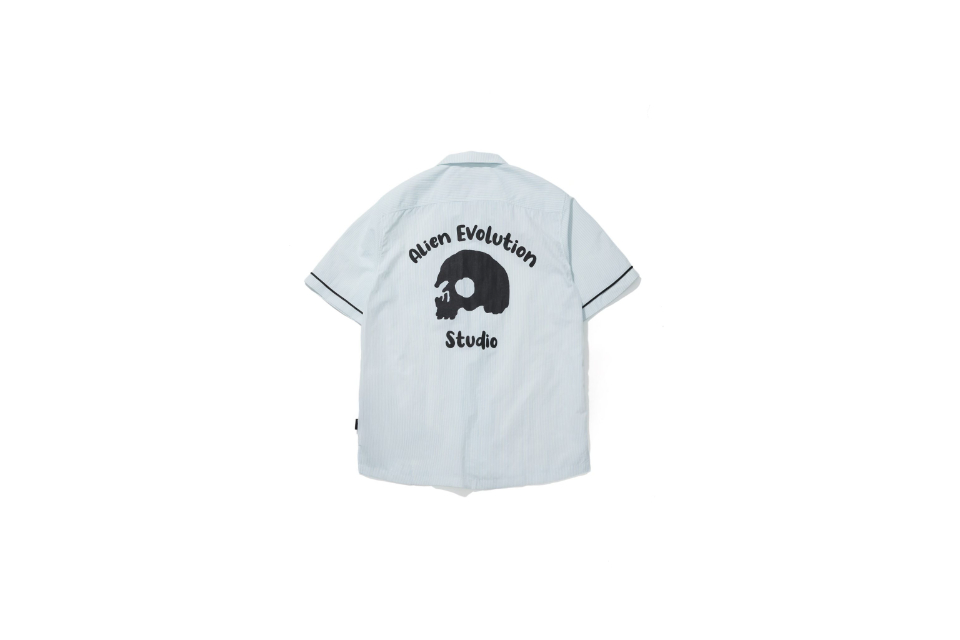 SKULL LOGO NYLON HAWAIIAN SHIRT (1)