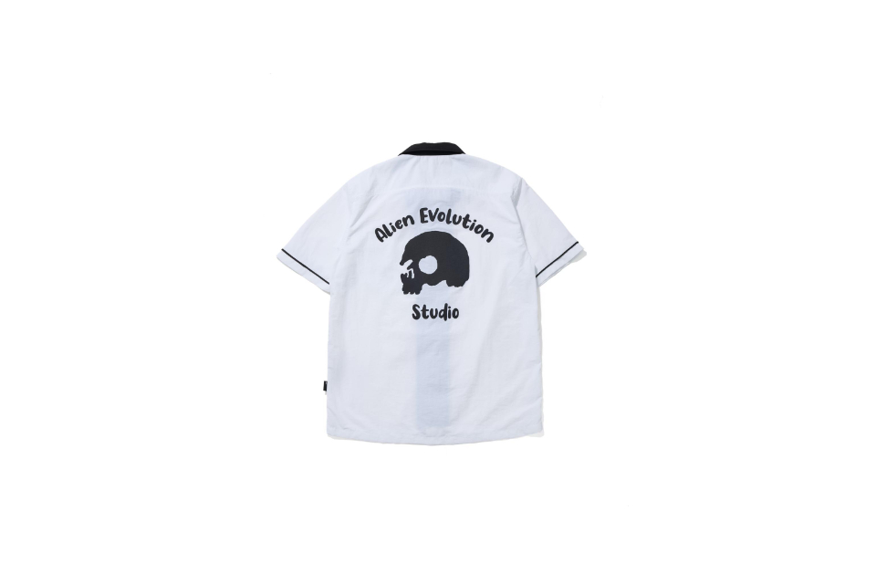 SKULL LOGO NYLON HAWAIIAN SHIRT (2)